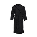 Bathrobe Hooded Black, S/M, 420 gr/m2
