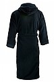 Bathrobe Hooded Black, S/M, 420 gr/m2