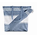 Beach bag with hammam towel, blue