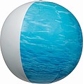 Beach ball in sea look