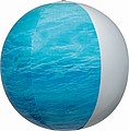 Beach ball in sea look