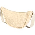 Bear GRS recycled sherpa crossbody bag 3L, natural