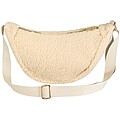 Bear GRS recycled sherpa crossbody bag 3L, natural
