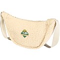 Bear GRS recycled sherpa crossbody bag 3L, natural