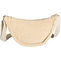 Bear GRS recycled sherpa crossbody bag 3L, natural