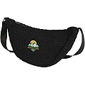 Bear GRS recycled sherpa crossbody bag 3L, solid black