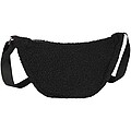 Bear GRS recycled sherpa crossbody bag 3L, solid black