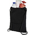 Bear GRS recycled sherpa drawstring backpack 9L, solid black