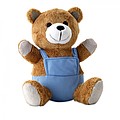 Bear plush w/ advertising pants, blue