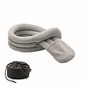 Bendable roll travel pillow, grey