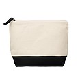 Bicolour cotton cosmetic bag