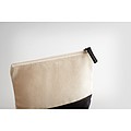 Bicolour cotton cosmetic bag