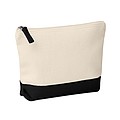Bicolour cotton cosmetic bag