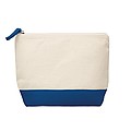Bicolour cotton cosmetic bag
