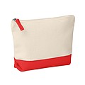 Bicolour cotton cosmetic bag