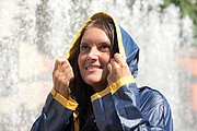 Bicolour reversible raincoat, PVC,XL