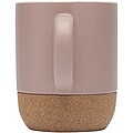 Billie 300 ml ceramic mug with cork details and matt finish, dusty pink