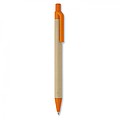 Biodegradable plastic ball pen, orange
