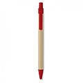 Biodegradable plastic ball pen, red