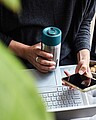 Black+Blum Insulated Leakproof Travel Cup Stainless Steel, turquoise