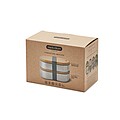 Black+Blum Stainless Steel Double Bento Box, grey