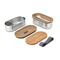 Black+Blum Stainless Steel Double Bento Box, grey