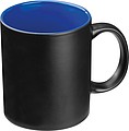 Black mug with colored inside