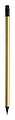 Black wood lead pencil in metallic finish, gold