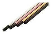 Black wood lead pencil in metallic finish, pink