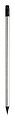Black wood lead pencil in metallic finish, silver