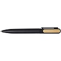 Blanca recycled aluminium ballpoint pen (blue ink), solid black