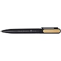Blanca recycled aluminium ballpoint pen (blue ink), solid black