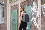 Bobby Hero Small, Anti-theft backpack,grey