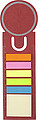 Bookmark made from card Red