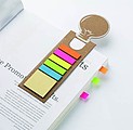 Bookmark with memo stickers, beige