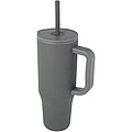 Brady 900 ml RCS certified insulated tumbler with silicone straw, grey