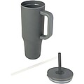 Brady 900 ml RCS certified insulated tumbler with silicone straw, grey
