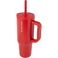 Brady 900 ml RCS certified insulated tumbler with silicone straw, red