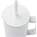 Brady 900 ml RCS certified insulated tumbler with silicone straw, white