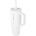 Brady 900 ml RCS certified insulated tumbler with silicone straw, white