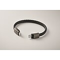 Braided bracelet cable type-C, black