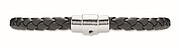 Braided faux leather cuff bracelet