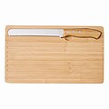 Breakfast board with knife, brown