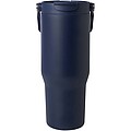 Bronx 900 ml RCS recycled stainless steel copper vacuum insulated tumbler with dual function lid, navy
