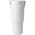Bronx 900 ml RCS recycled stainless steel copper vacuum insulated tumbler with dual function lid, white