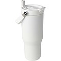 Bronx 900 ml RCS recycled stainless steel copper vacuum insulated tumbler with dual function lid, white