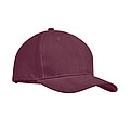 Brushed heavy cotton 6 panel Ba, burgundy