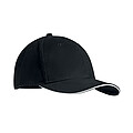 Brushed heavy cotton 6 panel Ba, white/black