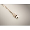 Cable set in case, beige