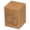 Candle in frosted glass with bamboo lid